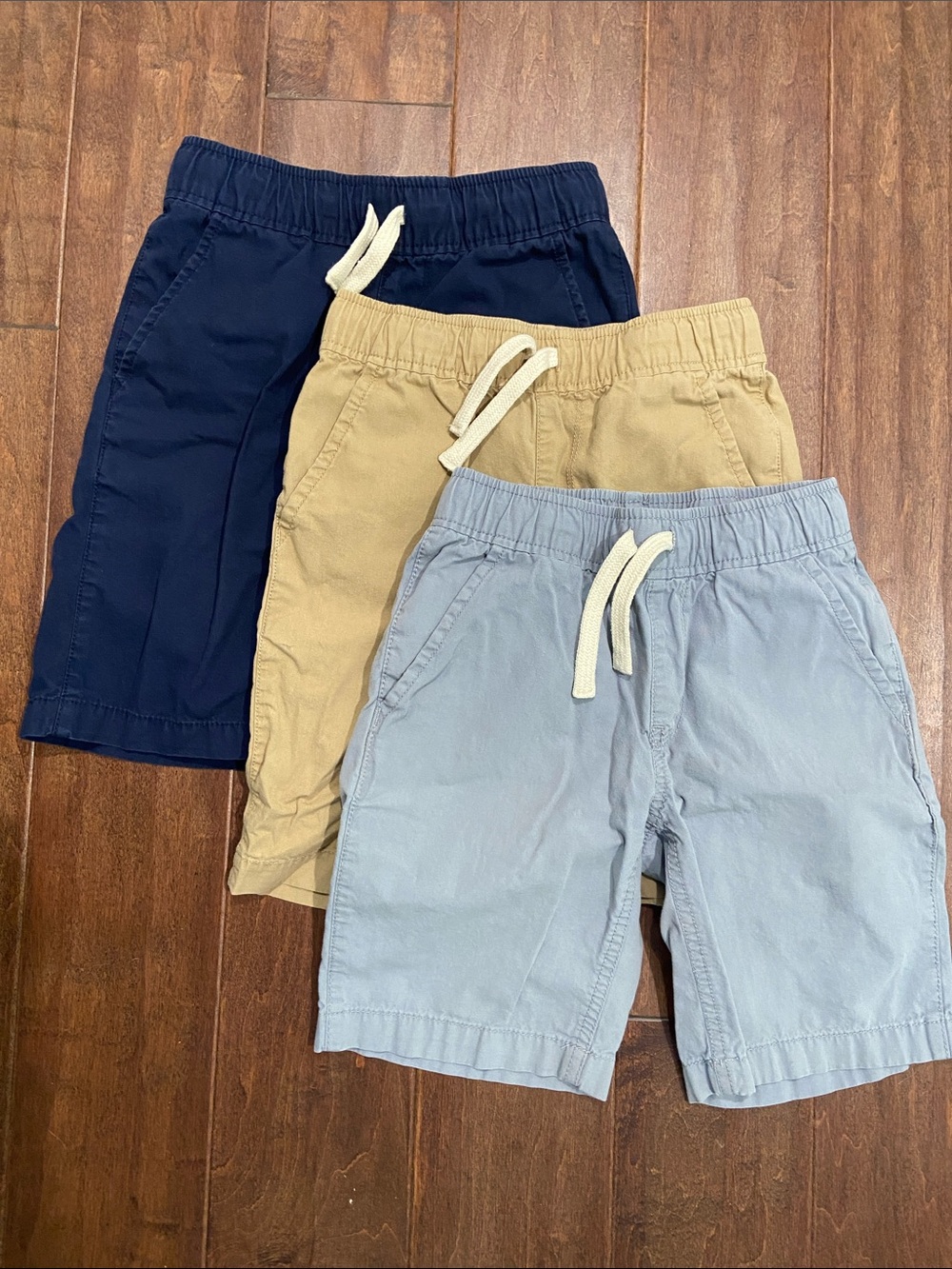 The Children's Place Boys' Pull-on Shorts 3-pack Navy, Khaki & Light Blue